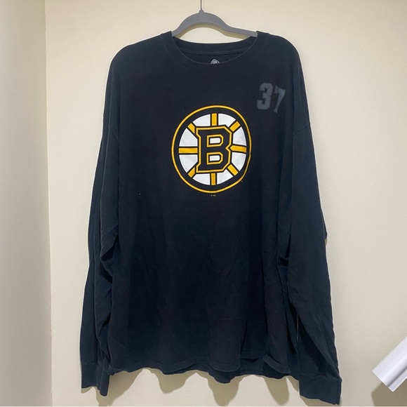 NHL Other - Men’s  NHL Hockey Boston Bruins #37 Bergeron Black Long Sleeve Shirt size 3XL